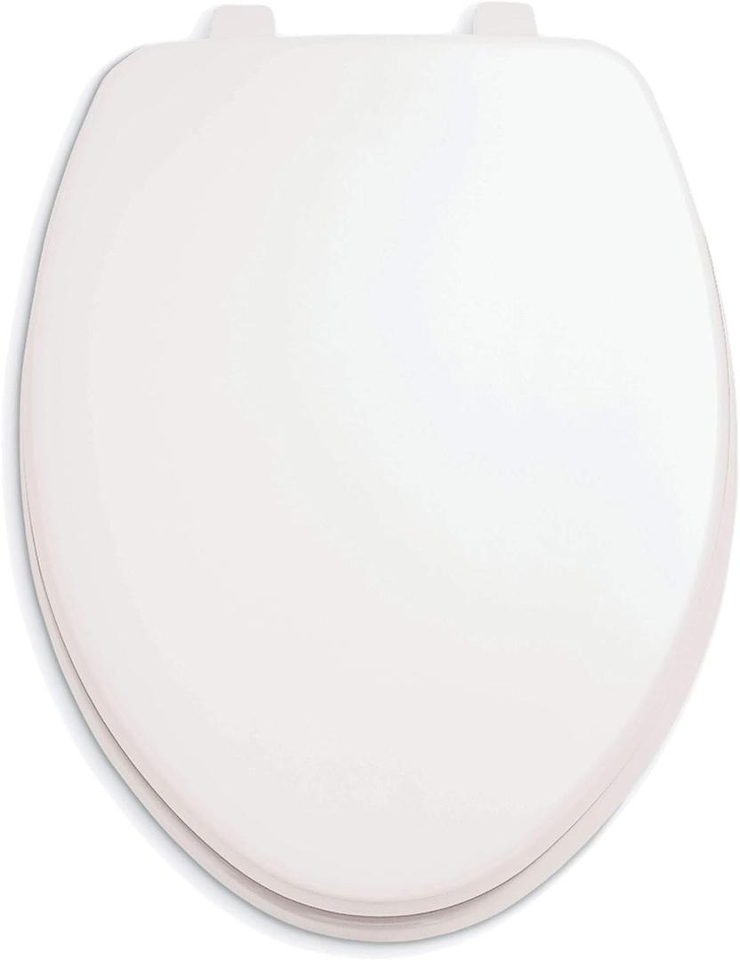 American Standard 5311012.020 Laurel Elongated Wood Toilet Seat with Cover, White