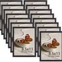 Memory Island 8.5x11 Photo Frames for Wall and Tabletop Display, 8.5 by 11 Black Picture Frames with HD Plexiglass, Set of 15
