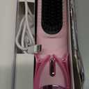 Go Brush Pro 2026 Hair Straightener Brush 300 Million Negative Ionic Portable Hair Straightener Comb for Women with 4 Temps Fast Heating MCH Ceramic Coating Smooth Frizz Hair Light Pink