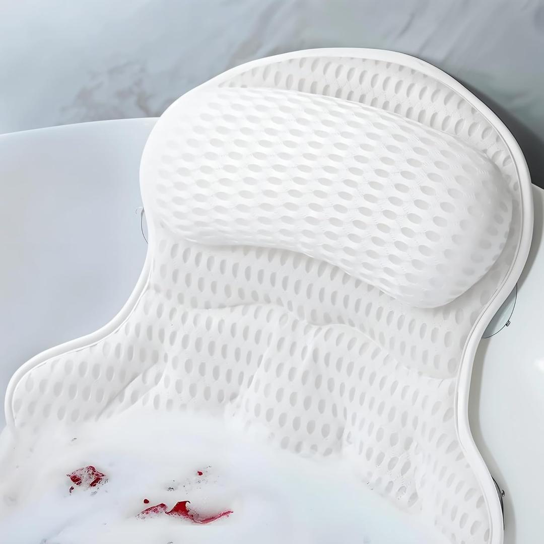 Bath Pillows for Tub - Non-Slip Bath Pillow, Ergonomic Backrest and Head Support, Perfect for Relaxing Spa-Like Experience!