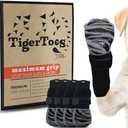 DOK TigerToes Premium Non-Slip Dog Socks for Hardwood Floors - Extra-Thick Grip That Works Even When Twisted - Prevents Licking, Slipping, and Great for Dog Paw Protection - Size L
