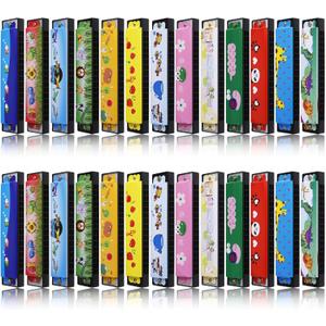26 Pcs Harmonica for Kids Birthday Party Favor, 16 Holes Toddler Harmonica with Double Row, 13 Style Musical Instrument Toy for Toddler Kids Goodie Bags Stuffers Beginners' Gift