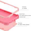 Compatible with iPhone 12 Case 2020 Shockproof Heavy Duty Durable Dropproof 3-Layer Rubber Cover Scratch-Resistant Protective Case (Pink, for iPhone 12 Pro max 6.7 inch)