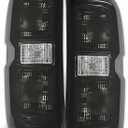 HECASA Tail Lights Compatible with 2014-2018 Chevy Chevrolet Silverado 1500/2500/3500 HD GMC Sierra 3500 HD Dually Model Replacement for GM2800261 Brake Lamps w/o Bulbs Smoke Lens Chrome Housing Pair (Driver & Passenger Side)