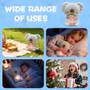 QFCST Relief Koala Breathing Stuffed Toy, Anxiety Relief Plush Breathing Animal, Sleeping Koala Plush Breathing with Musical Lights & Rhythmic Breathing Motion