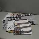 6 Pcs Christmas Chair Covers Christmas Chair Back Covers Xmas Chair Protector Slipcovers Washable Winter Dining Room Seat Covers for Home Hotel Kitchen Decorations (Black and White Checker)