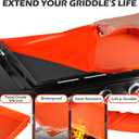 Upgraded Blackstone Griddle Cleaning Kit, with 36 Inch Silicone Griddle Mat, Oil Cup Liner, Heat-Resistant Silicone Spatula Mat with Hanger, Griddle Scraper, Cleaning Brick, Scouring Pads