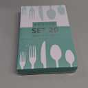 ANNOVA Silverware Set Stainless Steel Colorful Tableware Kitchen Flatware Set Utensils, Includes Dinner Knives, Forks, Spoons, Salad Forks & Dessert Spoons (Cream, 20 Pieces)