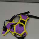 rabbitgoo Dog Harness No Pull with 2 Leash Clips, Adjustable Soft Padded, Reflective Oxford No Choke Pet Vest with Easy Control Handle for Puppy, Purple & Yellow, XS