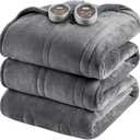 Beautyrest Heated Microlight to Berber Blanket - King (Grey)