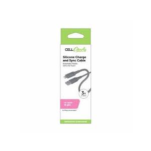 CELL CANDY SILICONE CHARGE and Sync Cable 3ft for Apple 8-pin 3ft