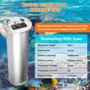 Scuba Diving Ventilator System, Portable Tankless Lung Underwater Breathing Device with 50FT Long Tube, High-Flow Rechargeable Air Compressor for Snorkeling, Recreational Diving & Fishing