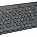 iClever Solar Bluetooth Keyboard, Wireless Keyboard with Solar & Indoor Light Charging, Full Size Keyboard with Numeric Keypad, Multi-Device Bluetooth Keyboard for Mac, Windows, Laptop, PC