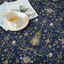 Tangsoo 2x6 Washable Runner Rug for Hallways, Non Slip Vintage Boho Blue Floral Rug for Entryway Kitchen Laundry, Non Slip Soft Low Pile Indoor Rug for Bedroom Bathroom Beside