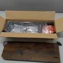 Meangood Spice Rack Shelf for Kitchen Stove, Over the Stove Shelf with 4 Hooks Extra Storage Countertop, Rustic Wood & Solid Metal Commbined Stove Shelf for Storage Seasoning, Easy to Assemble