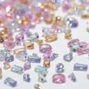 100pcs Colorful Zircon Mini Nail Rhinestones Clear Rhinestones for Nails Design 3D Nail Charms and Gems for Crafting Rhinestone Kit Fingernail Diamonds Nail Art Crystals Women Manicure Decor Gemstones (Style6)