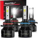 Bulbs Combo 6500K Cool White 40000LM 900% Brightness, 1:1 Size Plug and Play IP68 Waterproof Off-Road Lights, Pack of 4