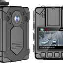 1440P 2K Police Body Camera, 128GB,14H Battery, 2.0" LCD,Night Vision, Waterproof Shockproof Lightweight Data-encrypt Body Cam for Law Enforcement
