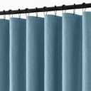 ANRODUO Extra Long Linen Shower Curtain, 108 Inch Long Heavy Duty Fabric Shower Curtain Set with 12 Metal Hooks, Waterproof Decor Machine Washable for Bathroom Bathtub Hotel, 72 x 108, Moonlight Blue