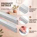 FoldTier 4 Pcs Door Sweep for Bottom of Door, 1-5/8 x 36 Inch, Silver