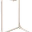 VASAGLE C-Shaped End Table, Side Table for Sofa, Couch Table with Metal Frame, Small TV Tray Table for Living Room, Bedroom, Cream White