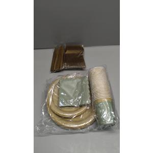 Bridal Shower Decorations Baby Shower Party Supplies Include Plates Cups and Napkins Sets with Plastic Forks Knives Spoons for Wedding Birthday