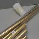 16-150 Inch Curtain rods, 1 Inch Diameter Splicing and Telescoping Structure Window Treatment Rods Set Adjustable Drapery Rods Heavy Duty Pole, Warm Gold