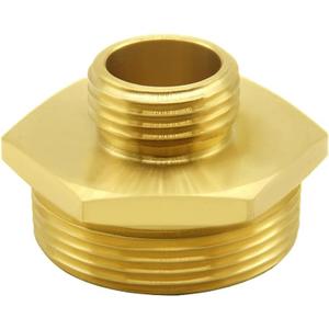 Hooshing Garden Hose Adapter 3/4" GHT to 1-1/2" NPT Male to Male Brass Water Hose Connector
