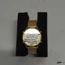 Women's Step Counter Pedometer Watch with Stainless Steel Bracelet, Stylish Design, No App, No Charging Needed for Step, Calorie, Distance, Alarm, Countdown TimerTU-2401 (Gold)