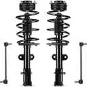 Front Struts Shock w/Coil Spring & Sway Bar Links for 2008-2019 Dodge Grand Caravan (Exc. RT, GT) / 2008-2016 Chrysler Town & Country (Exc. S), Shock Absorber Assembly Replace 171128L 171128R K7258