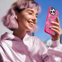 4 x GVIEWIN Magnetic for iPhone 16 Pro Max Case Compatible with Magsafe, [Screen & Camera Lens Protector] Fashion Pattern Translucent Shockproof Phone Cover for 16 Pro Max 6.9" (Starry Butterfly/Rosy)