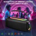 Bluetooth Speaker 6000mAh, 36H Playtime BT5.4 Portable Wireless Speaker with 24W Loud Stereo Sound, IP6 Waterproof, Portable Speaker with RGB Multi-Color Rhythm Lights for Outdoor/Home/Party as Gift