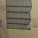 Red Lantern 5 ft. Tall Window Pane Shoji Screen - Black - 6 Panels