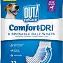 Out! PetCare Disposable Dog Diapers Male, Puppy Belly Band, Potty Training, Doggie Diapers, Belly Bands for Male Dogs, Puppy Training, Incontinence, (XS/S, 32ct)