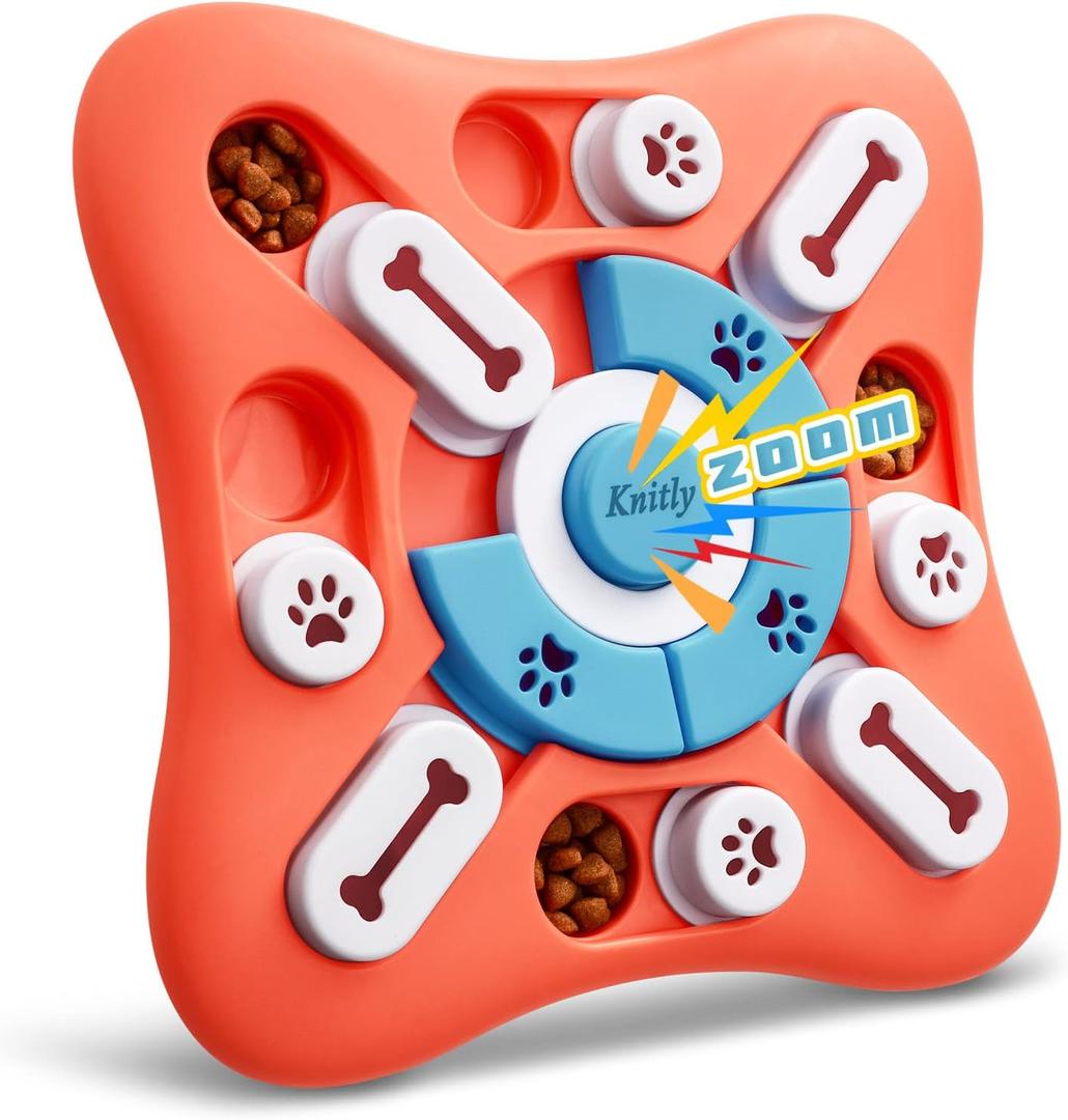 knitly Dog Puzzle Toys, Interactive Treat Puzzle for IQ Training and Mental Enrichment, Large Medium Small Dog Toys for Brain Stimulation, Best Dispensing Slow Feeder Gifts for Puppy