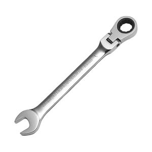 WISEUP 16mm Ratchet Wrench, CR-V Forged Combination Wrench, 2 in 1 Flex Head Ratcheting Wrench, Durable Hand Tools