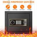1.4 Cuft Small Fire Safe Box for Home, Security Safe Box Fireproof Waterproof with Digital Keypad and Key Lock, Anti-Theft Home Safes Water Fireproof for Documents Money Valuables