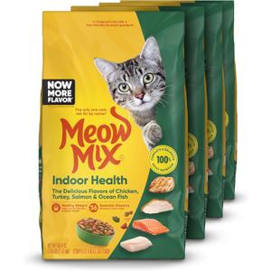 Meow Mix Indoor Health Dry Cat Food, 3.15 Pound Bag (Case of 4)