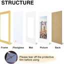 decorUhome 13x19 Picture Frame, Display Pictures 11x17 with Mat or 13x19 without Mat, Wall Mounting Photo Frame, Gold, 1 Pack