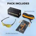 KastKing Nizini Polarized Sports Fishing Sunglasses, With PuriVex Protective Lens Coating, Rimless Wrap Design, Men Women