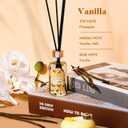 Reed Diffuser Set of 3 Pack, Linen Vanilla Citrus Scented Oil Diffuser with 15 Sticks, Reed Diffusers for Home, Bathroom Air Freshener, 1.7 Fl.oz Each, Total 5.1 Oz