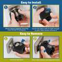 2 x Child Safety Door Knob Cover (4 Pack) Hard-to-Remove Dual-Lock Door Handle Covers for Kids - Reusable Baby Proof Door Knob Locks - Installs Easily, No Tools Needed (Black)