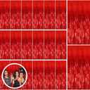 20 Pack Red Streamers Party Backdrop Christmas Decorations Foil Fringe Backdrop Curtains Carnival Casino Theme Birthday New Year Holiday Celebration Bachelorette Party Decorations Supplies (39.4"W x 78.7"L (Pack of 20))