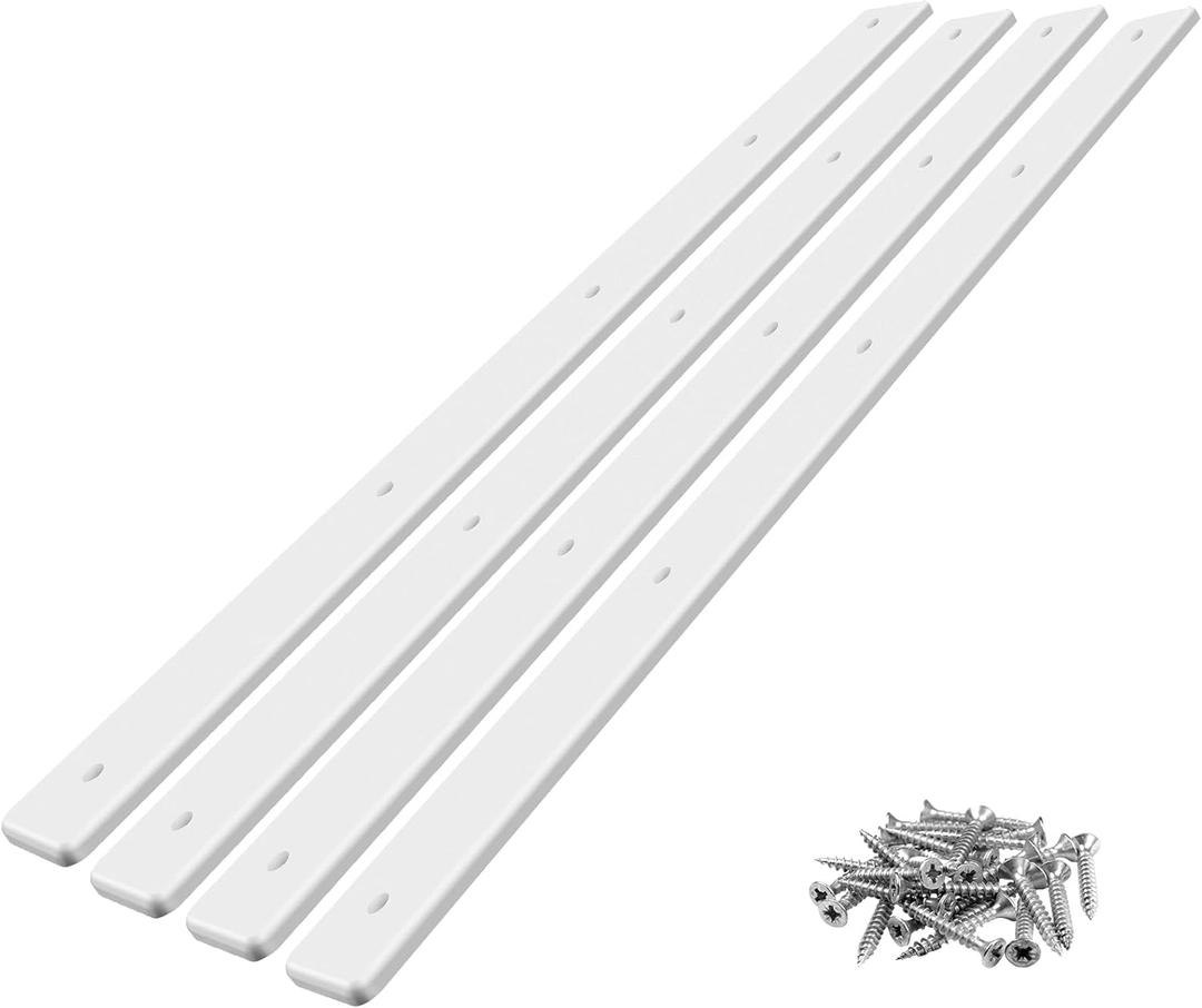 Cinnvoice 4 Kit Trailer Bunk Glides, Heavy Duty Boat Trailer Bunk Slides Pads Smoother Boat Glides Guides Board with Screws for Launching and Loading Easier