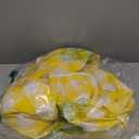 Smiry Round Picnic Tablecloth, Elastic Waterproof Fitted Vinyl Tablecloths for 57"-68" Tables, Flannel Backed Buffalo Plaid Table Cover for Dining, Camping, Outdoor, White and Yellow