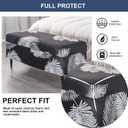 FUANGUI Ottoman Cover Stretch Storage Ottoman Bench Slipcover Printed Folding Storage Bench Ottoman Cover Footrest Stool Slipcover Footstool Protector Cover with Elastic Bottom, Large