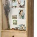 TJ.MOREE Deep Shadow Box Frame with Drawer, Shadowbox Display Case with Glass Window Picture Frame Memorabilia Bouquet Medals Military Photos Memory Box for Keepsakes