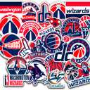 2 x 24 PCS Washington American Wizards Basketball Stickers for Water Bottle, Laptop, Bicycle, Computer, Motorcycle, Travel Case, Car Decal Decoration Sticker