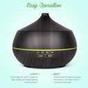 Essential Oil Diffuser for Large Room: 400ml Aromatherapy Diffusers Ultrasonic Mist Humidifiers for Bedroom - Home Aroma Air Vaporizer