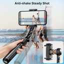 Smartphone Gimbal Stabilizer with Remote, Aluminum Extendable Selfie Stick Tripod, 360 Automatic Rotation, Auto Balance for Live Video Recording, Vlogging, YouTube Compatible with iPhone and Android